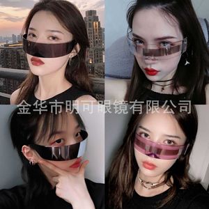 Cyberpunk Future Sense of Science and Technology One Glames Brampody Shake Tone Network Red Girl Bar Sunglasses Солнцезащитные очки