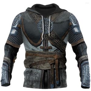 Erkek Hoodies Viking Zırhı - Tattoo 3d Tüm Baskılı Erkekler Harajuku Moda Gdensed Sweatshirt Unisex Casual Ceket Zip Hoodie