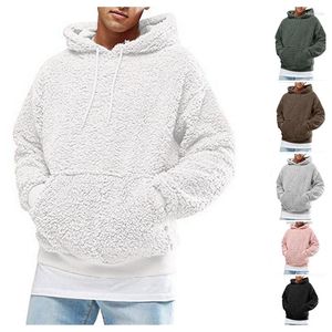 هوديز الرجال الخريف والشتاء الدافئ ذي اليقظة سترة أزياء الأزياء pullover cashmere طويلة الأكمام ملونة الصلبة رجل