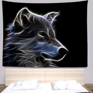 Tapestries Lion Tiger Animal Big Cloth Wall Tapestry Anime Hippie Home Decoration Support customization