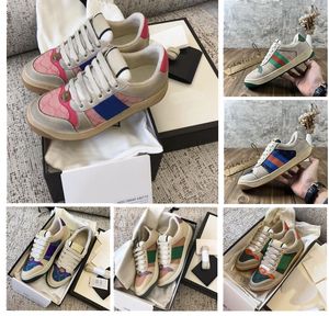 Tasarımcı Lüks Ace Rahat Ayakkabılar Screener Klasik Kadın Sneakers Kaliteli Ayakkabı Şerit Retro Spor Kırmızı Erkekler Sneaker Kirli Üst Yeşil Cubhc