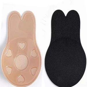 2pcs/Paar Frauen Süßes Kaninchenohr Unsichtbarer BH Heben Brustaufkleber atmungsaktives Bio-Silicon-Nippelabdeckung Anti-Sagen-Brustpolster Großhandel