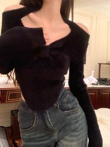 Женские свитеры зимний сексуальный вязаный свитер Женский шикарный джамперс Женщины дизайнерские модные мод