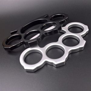 Brass Knuckles a quattro clip dita tigre con fibbia fibbia di arti marziali combattere le dita del pugile con anello del pugile di difesa automobilistica FY432316R