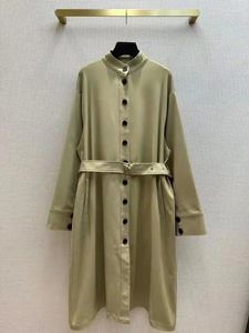 Kvinnors dike rockar 2023 mode god kvalitet klassisk rund krage khaki cape stil breasted coat