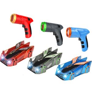 Transformation toys Robots RC Car Stunt Infrared Laser Tracking Wall Ceiling Climbing Follow Light Drift 360 Rotating Electric Anti Gravity Car Toys 230811