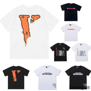 Mens Designer T Shirt Friends Letter Print Tees Big V Men Women Short Sleeve Hip Hop Style Black White Orange T-shirts Vlo Tees Size S-XL6