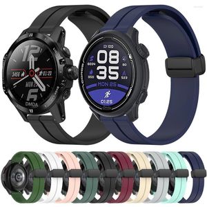 İzle Bantlar 20mm 22mm Silikon Manyetik Toka Kayışı Coros Pace 2 Band Apex Pro 46/42mm Bileklik Spor Kemeri Saat Bantları