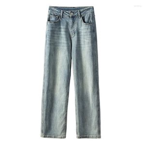 Женские джинсы 94% хлопковые летние женщины штаны с лодыжкой Pantalon Pour Femme Straight Zipper 2023