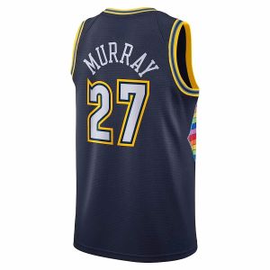 Nikola Jamal 27 Murray 15 Jokic Maglia da basket Smith 14 Carmelo Anthony Braun Michael 1 Porter Jr. Watson Jeff Green Royal Blue City Maglia retrò Maglie Uomo Bambino