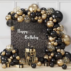 Украшение Черный Золотой Воздушный Шар Гирлянда Воздушный Шар С Днем Рождения 30 лет Декор День Рождения