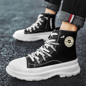 Boots Autumn Mens Casual Sneakers Platform Ankle Highcut tjock botten Male Basketball Trainers Breattable Sport Shoes 230811