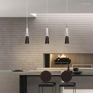 Pendant Lamps Modern LED Minimalist Lamp Nordic Black Bedside Small Bedroom Living Room Coffee Shop Indoor Lighting