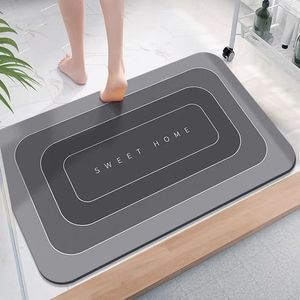 Carpet Diatom Ooze Cushion Bathroom Mats Toilet Door Mat WaterAbsorbing QuickDrying Kitchen Stain Resistant Waterproof NonSlip 230812