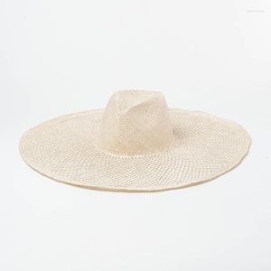 Berets 202303-hh7250 Ins Summer Pographed Model Handmade Hollow-out Weaving Sisal Leisure Beach Lady Sun Cap Men Women Holiday Hat
