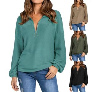 Kadın Hoodies Düz Renk Uzun Kollu Moda Sıradan Kazak V Boyun Gevşek Hoodie Grafik Sweat Gömlekleri Kadın Kolları