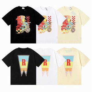 RH Designers Summer Women Mens Rhude T koszule na wierzchołek Polos Haft haftowe