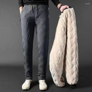 Мужские брюки Осень Зимняя Зимняя Лэмб Ужигание Мужчины 2023 Слушащие брюки.