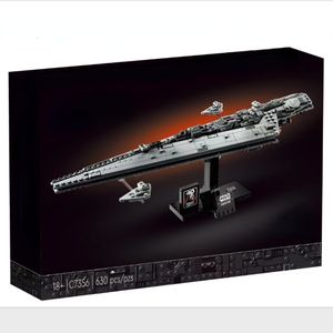 Executor Super Destroyer Model Building Blocks with LED Lights - Compatible with 75356, Perfect for Children's Birthday and Christmas Gifts