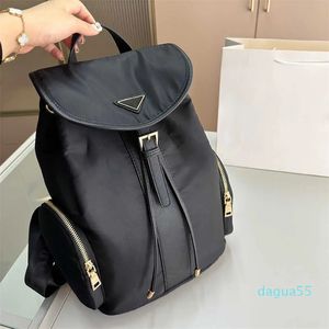 Moda Nylon Backpack Men Designer Bookbag Mulheres Mochilas Bola preta Bolsa de escola grande unissex pacote traseiro