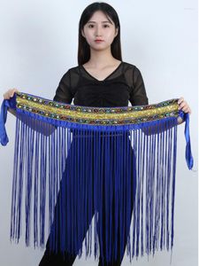 Stage Wear Sequins Oriental Dancing Belly Dance Performance Skirts Jazz High Waist Modern Dancer Latin Clothes Tassels Hip Scarf