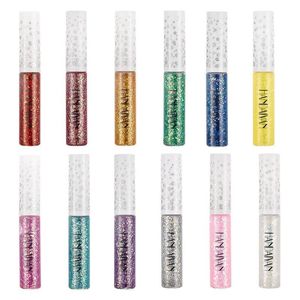 Occhio glitter glitter liquido eyeliner trucco per l'ombretto per ombretto set 12 colori durevole regalo scintillante impermeabile per donne 230811