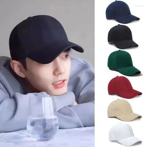 Ballkappen Frauenhüte Koreanische Version Einfacher vielseitiger Baseball Cap Casual Solid Color Herrenkrümmer Hut Sonnenfrühling und Sommer