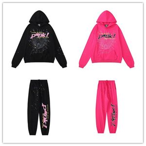 Erkek Hoodie Örümcek Kapşonlu Tasarımcı Trailsuit Erkekler Pembe Örümcek Kapşonlu Erkek Giysileri Erkek Tasarımcı Kıyafetleri SP5der 55555 Pamuk Konforlu Kadın Giysileri