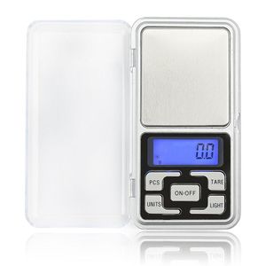 Mini Electronic Digital Skala Diamond Schmuck Waage Balance Tasche Gram LCD -Anzeigskalen mit Einzelhandelskasten 500 g/0,1 g 200 g/0,01 g /0,1 g
