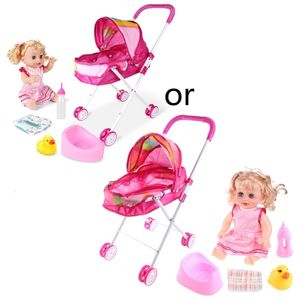 Dolls Baby Stroller Trolley for Doll Toddler Udawaj zabawę wózek wózek E65D 230811