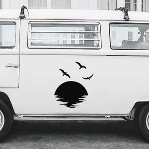 Styling Sunrise and Bird Decals Adesivi per auto SUV Waterproof Camper RV Accessori per pellicola in vinile Accessori DECORAZIONI R230812