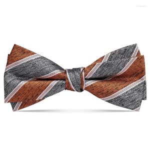 Bow Ties FOREVERNOW "Vintage Art Wedding Tie High Grade Men's Bronze Pattern Oblique Flower Bud