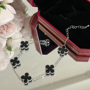 Moda manşet kadın dört bilezik yaprağı yonca zinciri tasarımcısı mücevher şeridi paslanmaz çelik düğün severler hediye bileziği