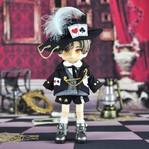 Doll Accessories Ob11 clothes full set 5-piece Magic style with shoes for gsc body p9 body 1/12bjd 10cm size Doll Clothes Accessories 230812