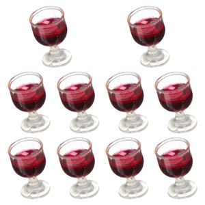 Doll House Accessories 10 PCS Dollhouse Glass Mini Champagne Glasses Decor Crafts Miniature Cocktail Cup PVC Dekorativa miniatyrer 230812