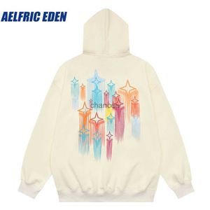 Aelfric Eden Star Remoidery Graffiti Hoodie Hip Hop Spetshirt Streetwear Mens Pullover con cappuccio Harajuku Casual Cotton Hoodies HKD230725