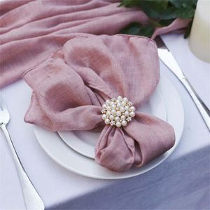 Table Napkin 10pcs 18x18inch Cotton Green Napkins Rustic Gauze For Elegant Wedding Party Event El Dinning Placemat Decoration