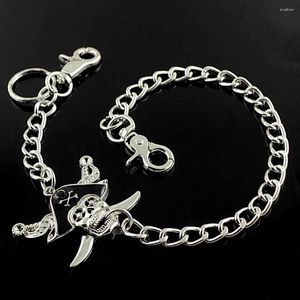 Keychains Skull Long Heavey Metal Keychain Punk Pants Chain Biker Walle