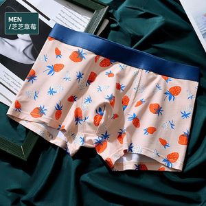 MUITOPANTES FRUTAS JOVENS IMPRESSADAS DE BOIL CONVEXA REDIMENTO PARA MEN MEN CAIXA ANTIBACTERIAL Modal Cotton Cotton Student elástico Trunks Aro Pants