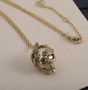 Osobowość 18 -karatowe złoto szkieletowe Naszyjniki Kobiety Kryształowe wisiorki Naszyjniki dla kobiet dla kobiet projektant mody biżuteria przyjęcie weselne