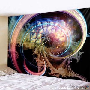 Tapestries Universe Space Nebula Big Art Tapestry Tryckt vägg täckande vägg hängande strandhandduk tunn filt yoga r230812