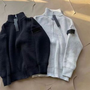 Tendência Casual Malha Cardigan Inverno Rede Vermelha com a Mesma Cor Sólida Gola Masculina e Feminina Casal Crachá Maré Novo Casaco Suéter de Pedra