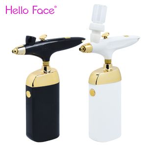 Andra hälsoskönhetsartiklar Hello Face Airbrush High Pressure Nano Spray Oxygen Injection Beauty Device Airbrush Pain Kit Pump Pen Air Compressor 230811