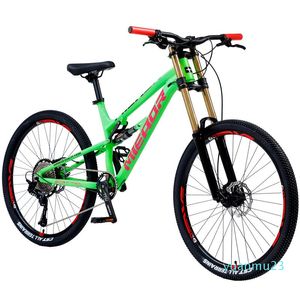 26 27,5 Zoll DH Mountain Bike 11 Geschwindigkeitsrahmen Doppeldämpfung Downhill Bicycle Hydraulikbremse Aluminiumlegierung MTB für Erwachsene