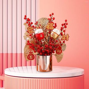 Dekorative Blumen Chinesisches Jahr Dekoration Ornamente Glückcharakter hängen Anhänger für Innenräume