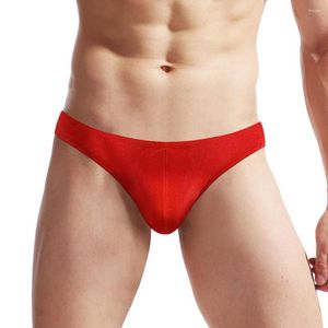 Underpants Sexy Men Briefs Seamless Hip Lift Thong Ultra-thin Sheer Bikini Underwear Low-Rise Breathable Knickers Solid Short