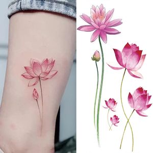 Tillfälliga tatueringar blomma fjäril klistermärken hand kroppskonst vattentät falska svarta ros kvinnor flickor vatten överföring tatuering 230812