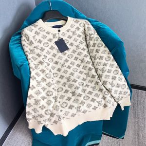 HODIES للرجال زائد الحجم هوديز Sweatshirts 2023 الموضة Jacquard Round Neck Sweater Women للرجال نفس الاتجاه الشارع High Street معطف طويل الأكمام A44D4