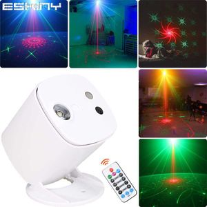 Eshiny Stars/24/40/64 Patterns DJ Laser Light Disco Party R G Projector RGB LED BAR Magic Dance Stage Lighting Sky Mini USB Z4N7 HKD230812