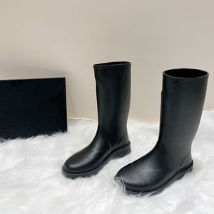 Moda Klasik Kadın Lady Rain Boots Uzun Lüks Boot Yağmurlu Ayakkabı C1329
